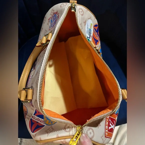 Unbranded Beige Monogram Bag with Colorful Patches - Picture 6 of 13